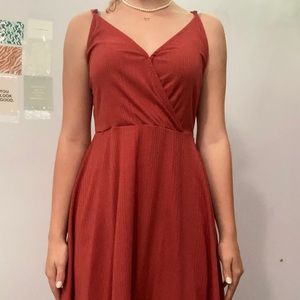 burgundy dress